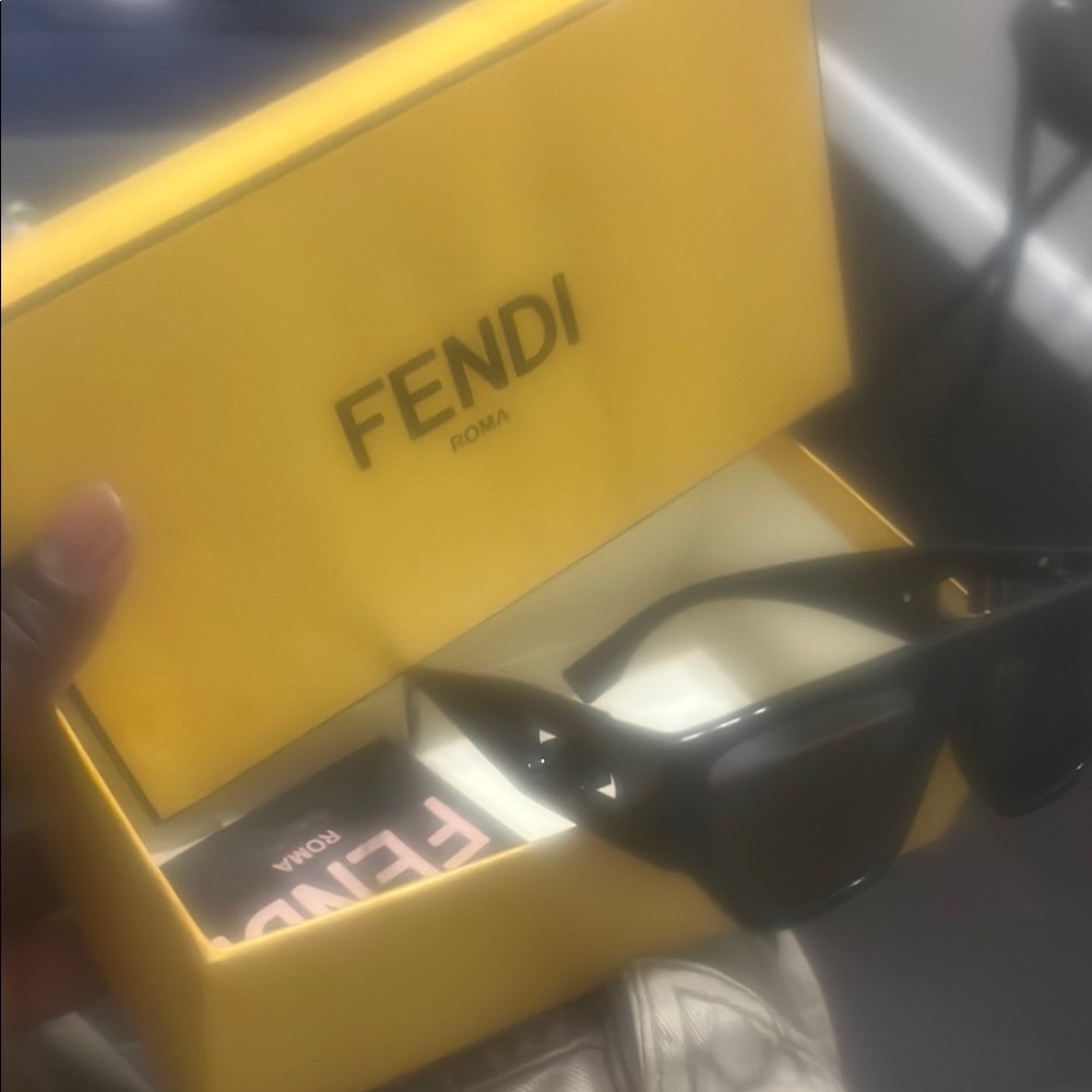 Fendi Black Designer Sunglasses with Sleek Frame